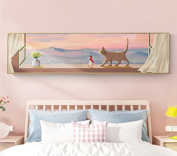 床头画晶瓷画装饰画轻奢简约抽象现代客厅挂画...