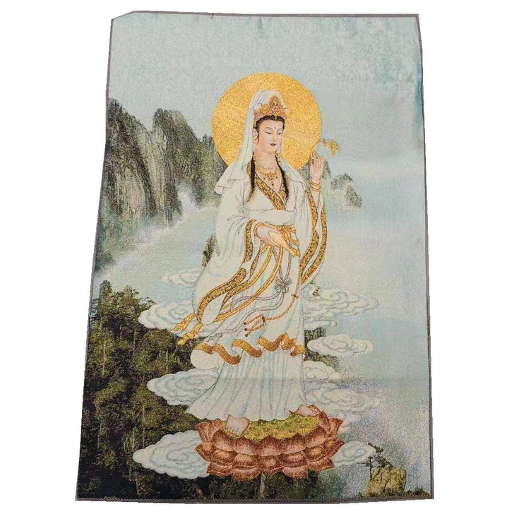#老唐卡#刺绣观世音菩萨一副苏州刺绣画，真...