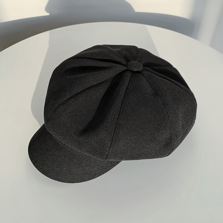 八角帽女百搭日系纯色网红韩版鸭舌贝雷帽潮秋...