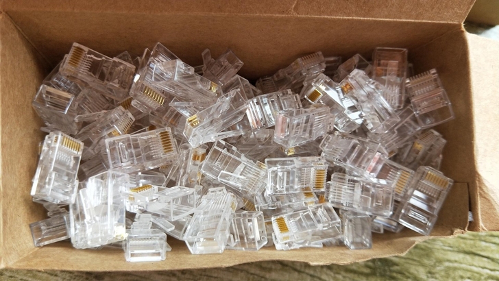 网线水晶头，10.8元/100个包邮，超五...