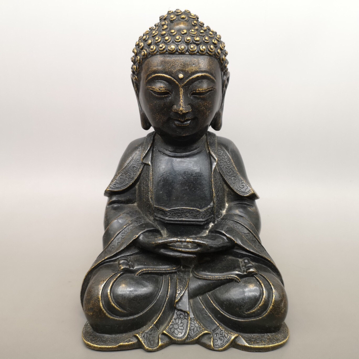 铜佛 寺院庙堂供奉供佛。高度22cm 重量...