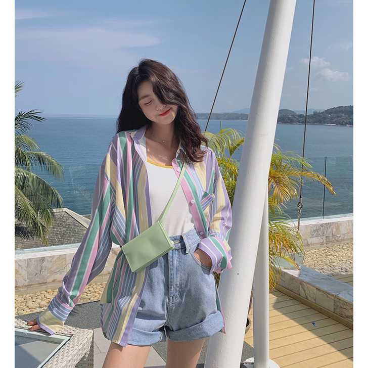 范智乔 衬衫  白条纹  白色条纹   白...