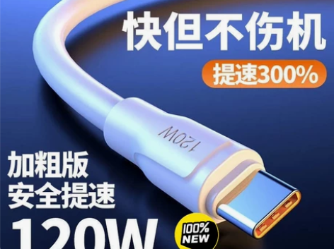 typec手机充电线超级快充120w加粗神...
