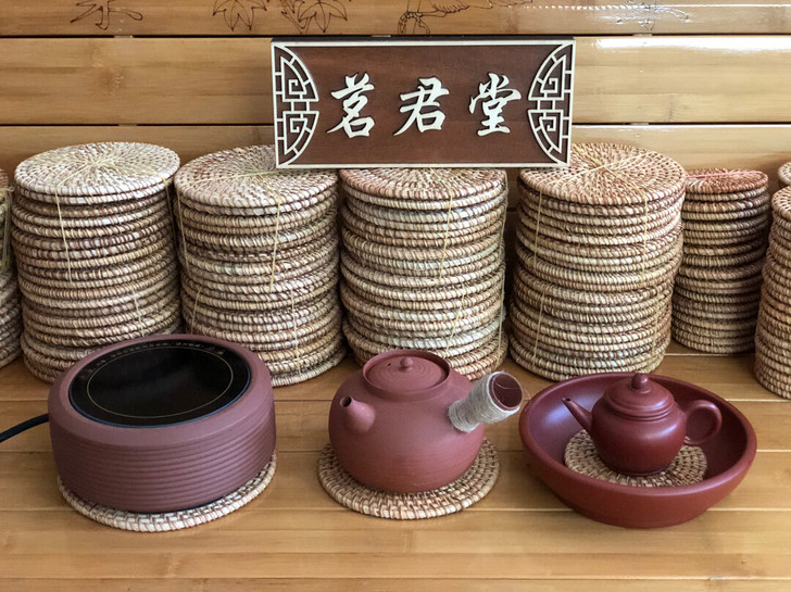 藤垫 越南纯手工藤编织秋藤隔热垫  壶垫圆...