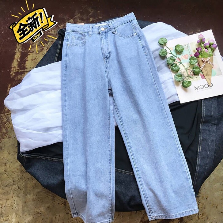 全新阔腿牛仔裤女2020春夏新款韩版bf风...