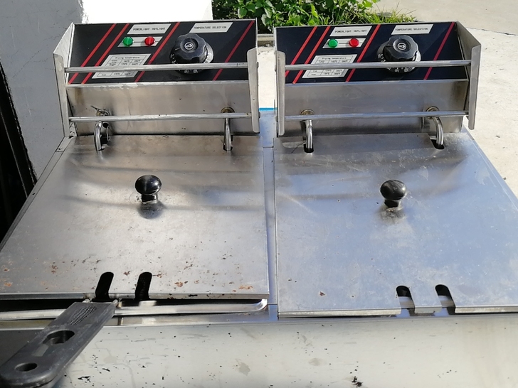 九成新电炸锅商用WX-82油炸锅220V家...