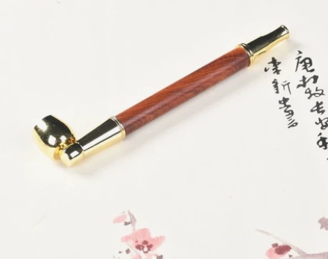 高档烟具黄花梨木烟斗过滤器实木男士老式烟袋...