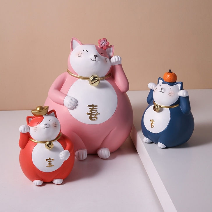 （买一送一）北欧招财猫摆件店铺开业礼品家居...