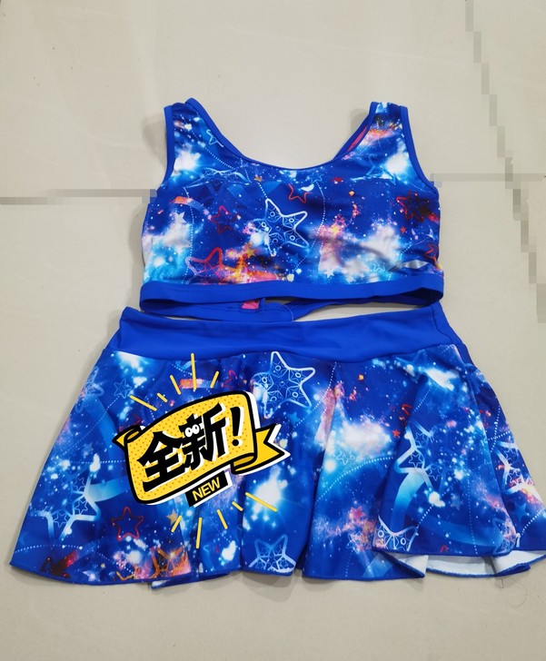 女士分体泳衣两件套背心短裙星空时尚泳衣游泳...
