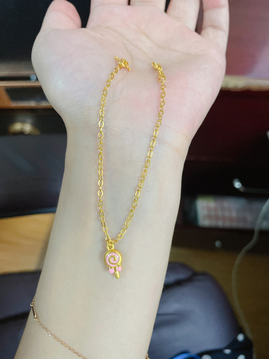 足金999黄金手链 珐琅工艺 克重：2.8...