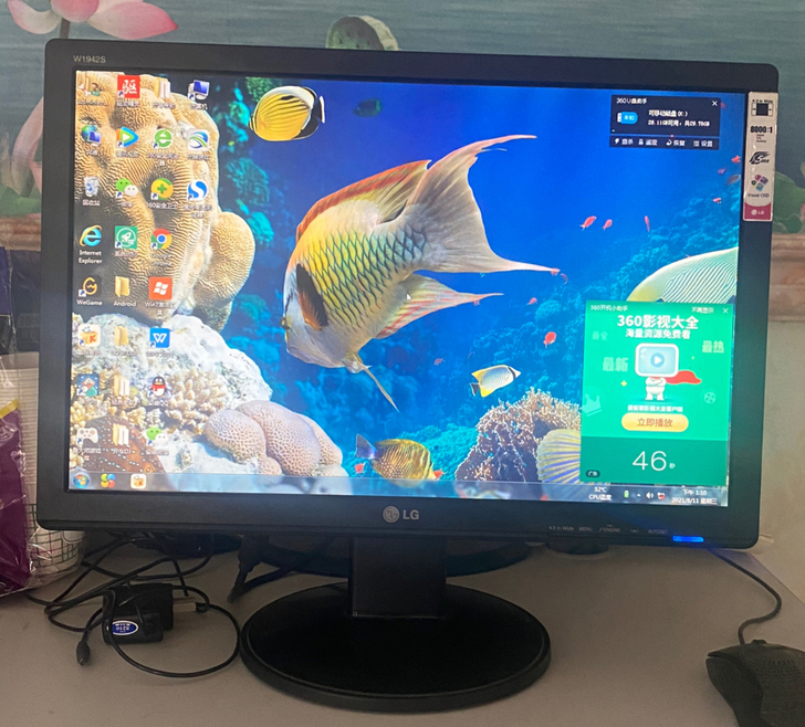 闲置 19英寸  LG液晶显示器，试用功能...