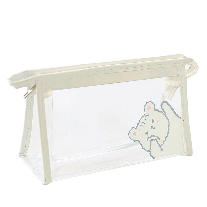 创意大容量笔袋透明防水pvc铅笔袋学生文具...