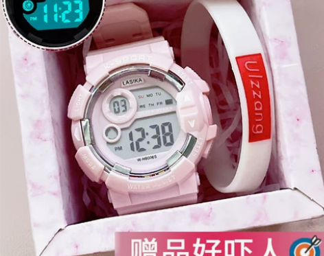 儿童电子手表小学生只看时间初中10岁以上女...