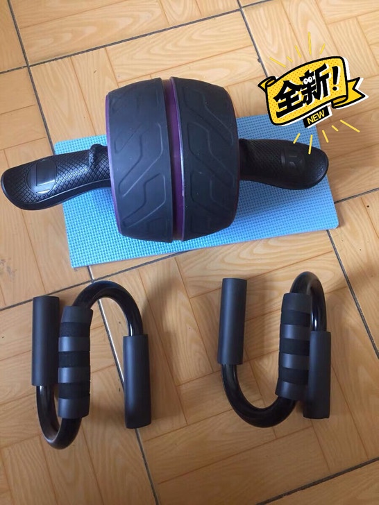 回弹健腹轮腹肌滚轮初学者收腹部健身器材家用...
