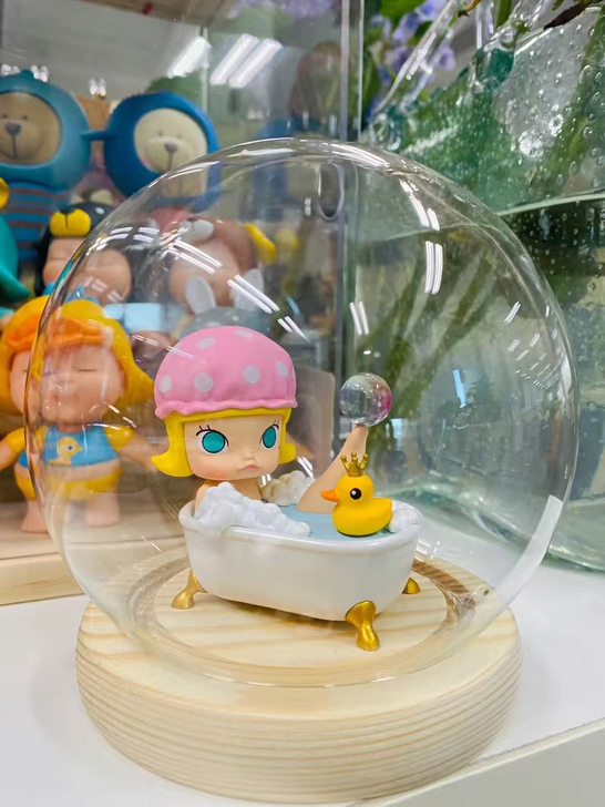 手办收纳盒保护罩泡泡玛特盲盒玻璃展示摆件公...