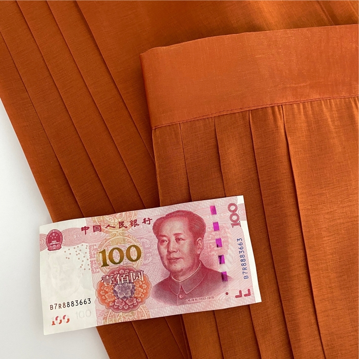 云出岫原创设计明制纯色平行褶百搭马面裙汉服...