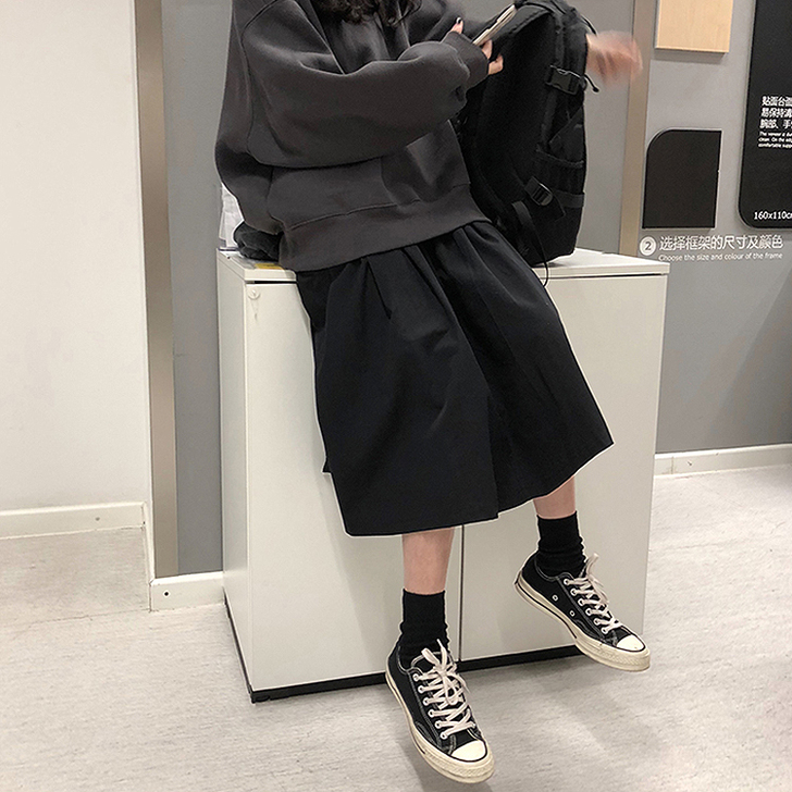 日系工装裙半身裙中长款夏a字ins超火的伞...