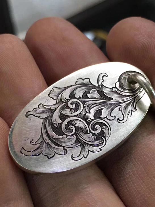 习霜老师作品 纯银金雕工艺美式林赛S925...