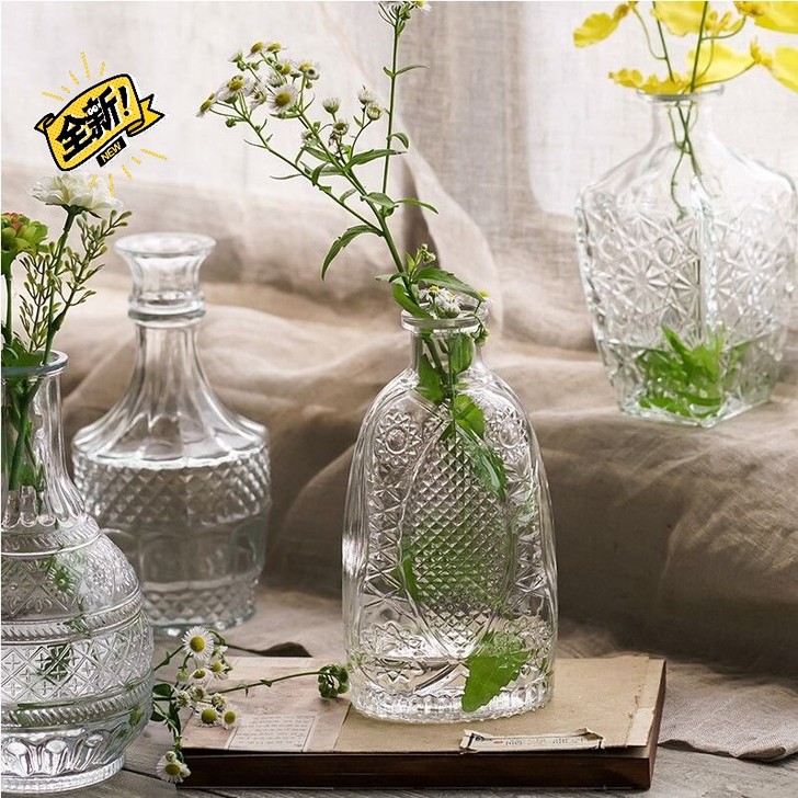 【店铺清货】创意玻璃花瓶马德里摆件客厅插花...