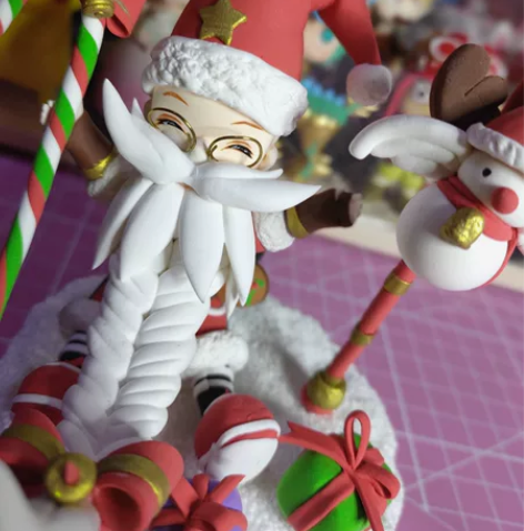 王者荣耀手办超轻粘土圣诞老夫子（有瑕疵，便...