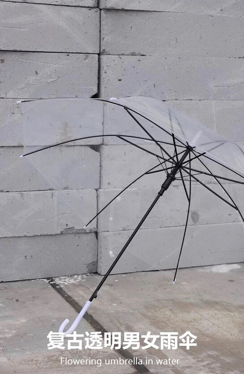 【5把30元包邮】创意透明雨伞， 8骨雨伞...
