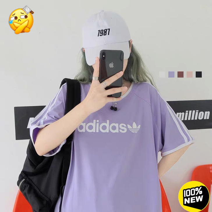 阿迪三叶草夏季薄款纯棉短袖情侣款男女同款