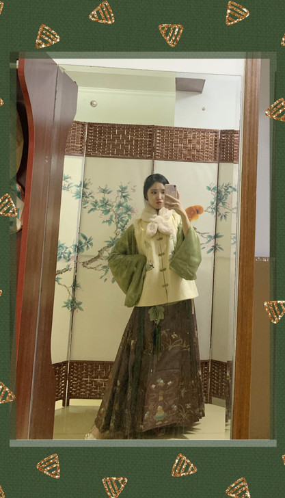 远山乔 庚子寒香引  明制妆花马面交领短袄