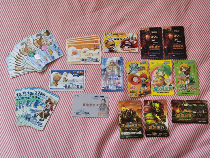 仙境传说，跑跑卡丁车，魔兽世界