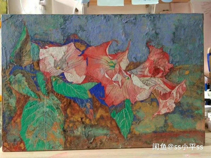 40CM＊60CM天然岩彩作品