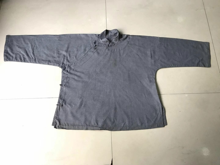 民国建国灰色棉布老大襟袄大襟褂子偏襟衣服。...