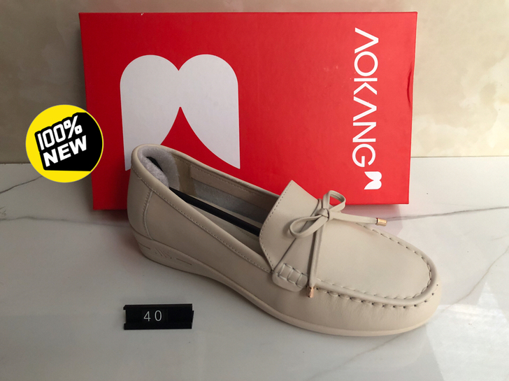 奥康正品女士真皮软底单鞋到货杂款40码