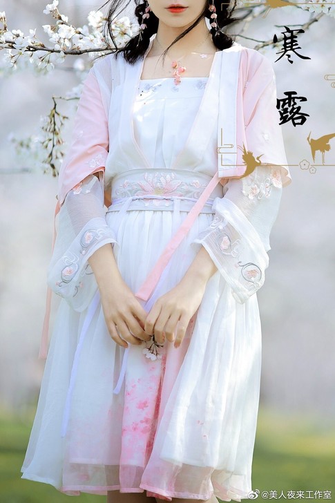 美人夜来桃姬汉服汉元素十二花神系列瑕疵清仓...