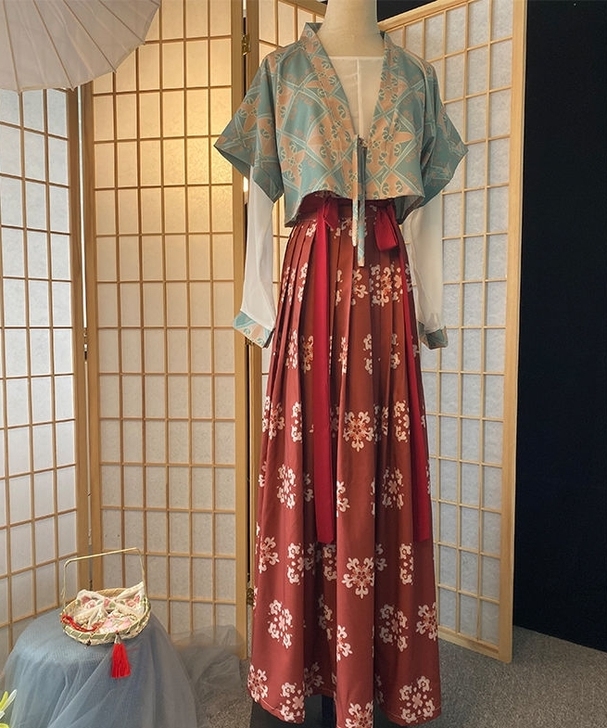 全新如梦令唐背子中国风汉服女唐制圆领对襟衫...