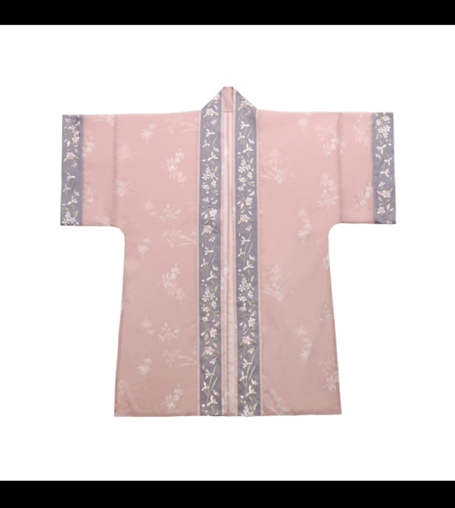 远山乔花期小宴宋制汉服女双色飞机袖短衫吊带...