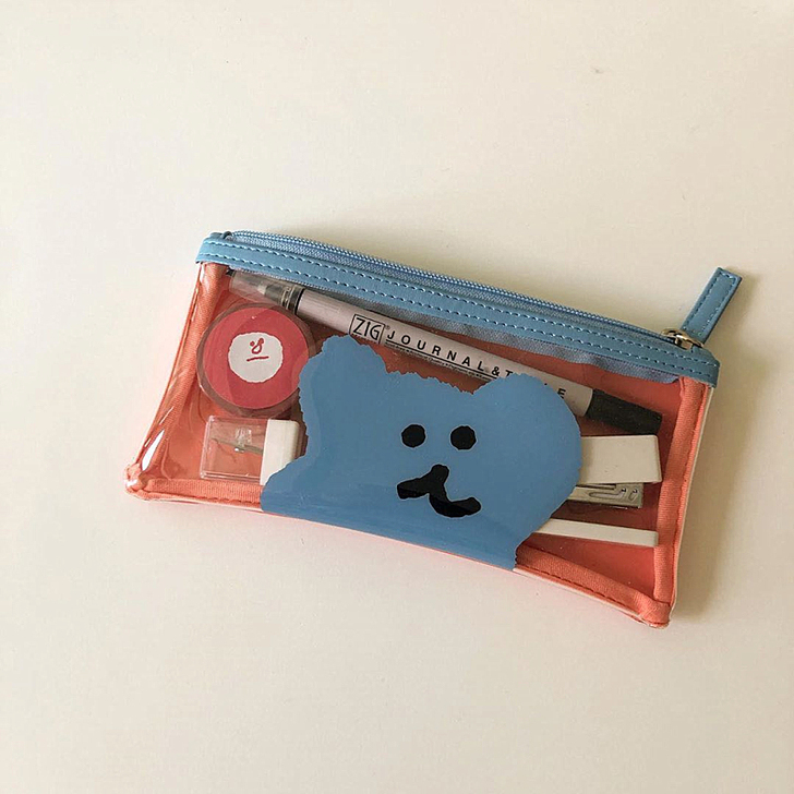 ins韩版简约透明可爱小清新笔袋女高中大学...