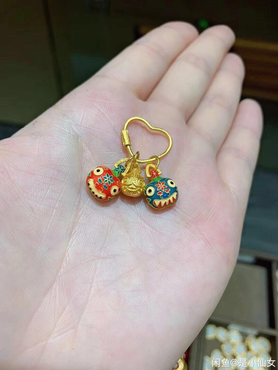 黄金999 3D硬金古法老金吞金兽一家三口...