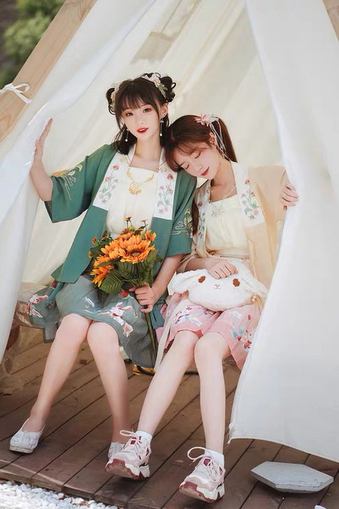 原创汉服女制吊带腰夏短裙