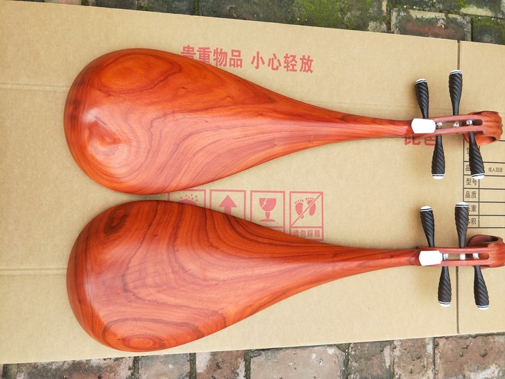 特价几把红花梨木原木抛光微瑕疵琵琶,专业做...
