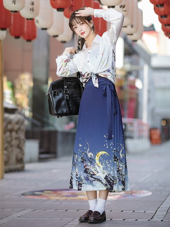 重出，换 花神记月绮罗改良汉服女马面裙汉元...