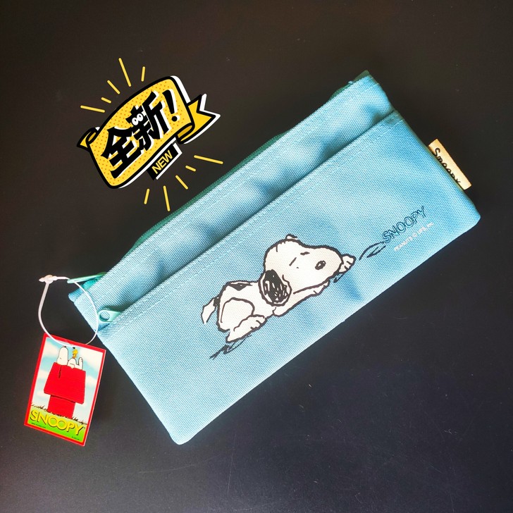 史努比snoopy趴趴睡笔袋 天兰