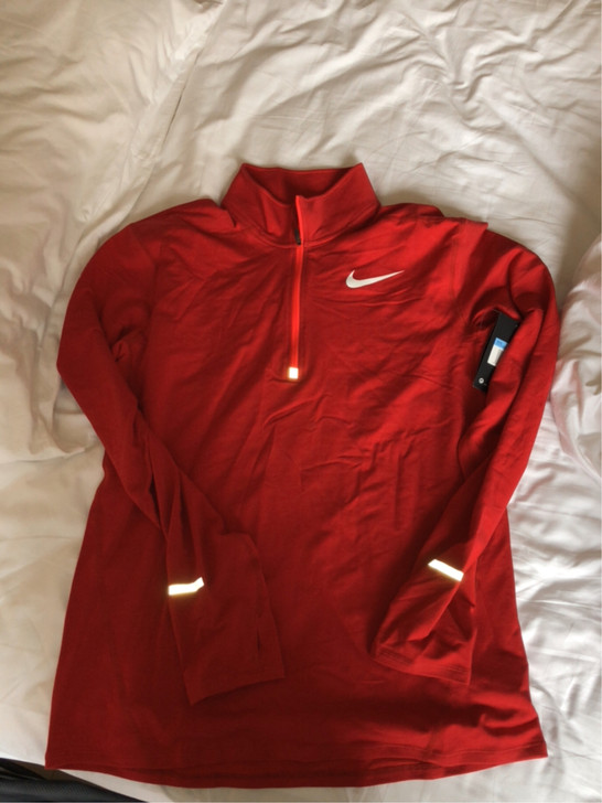 全新耐克NIKE赞助款跑步半拉链长袖T恤