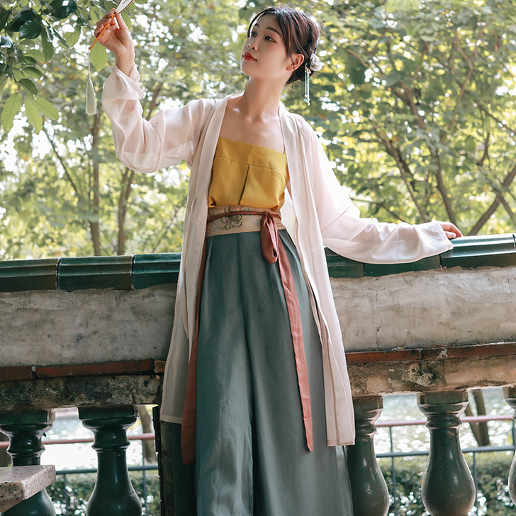 花笑汝/松杉柏/原创汉服宋制汉元素宋裤三件...