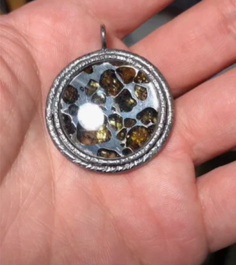 【太阳之子】無漏手造陨石饰品原创纯手工橄榄...