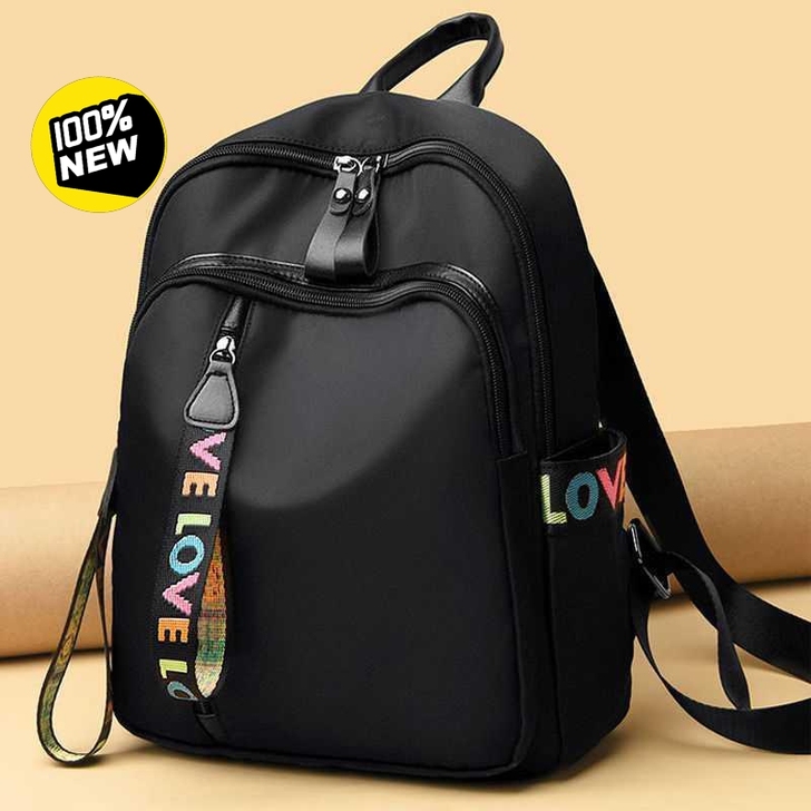 双肩包女士新款百搭潮牛津布背包时尚休闲大容...