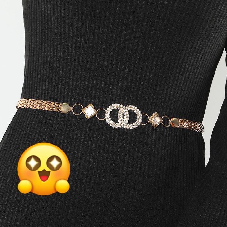 全新 欧美嘻哈甜美淑女风裤链腰链