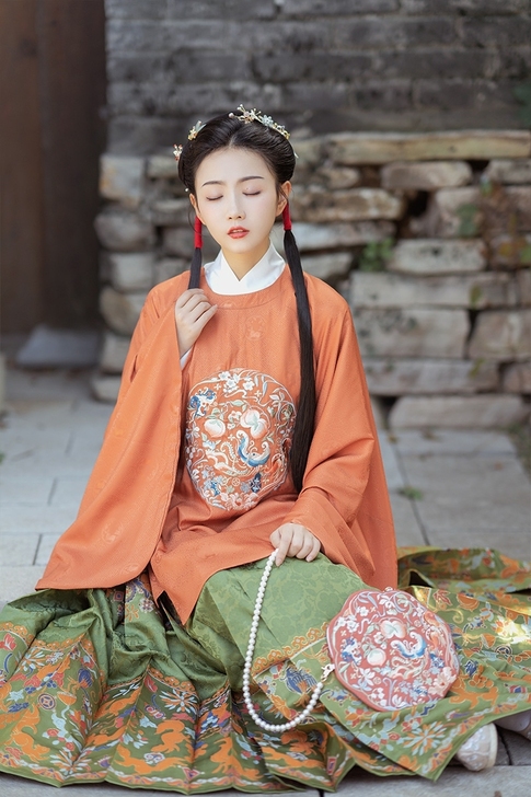 包邮 兰若庭汉服正版 如约圆领大襟补服+如...