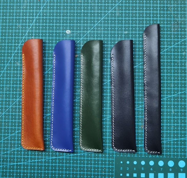 笔套 牛皮手工笔套 笔袋