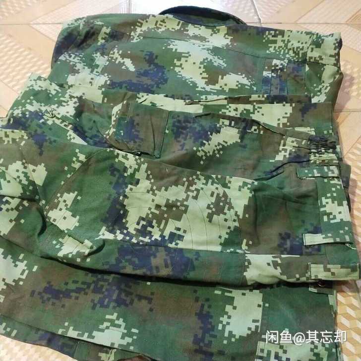 #节后鱼生#二手老款小花迷彩工作服，双成加...