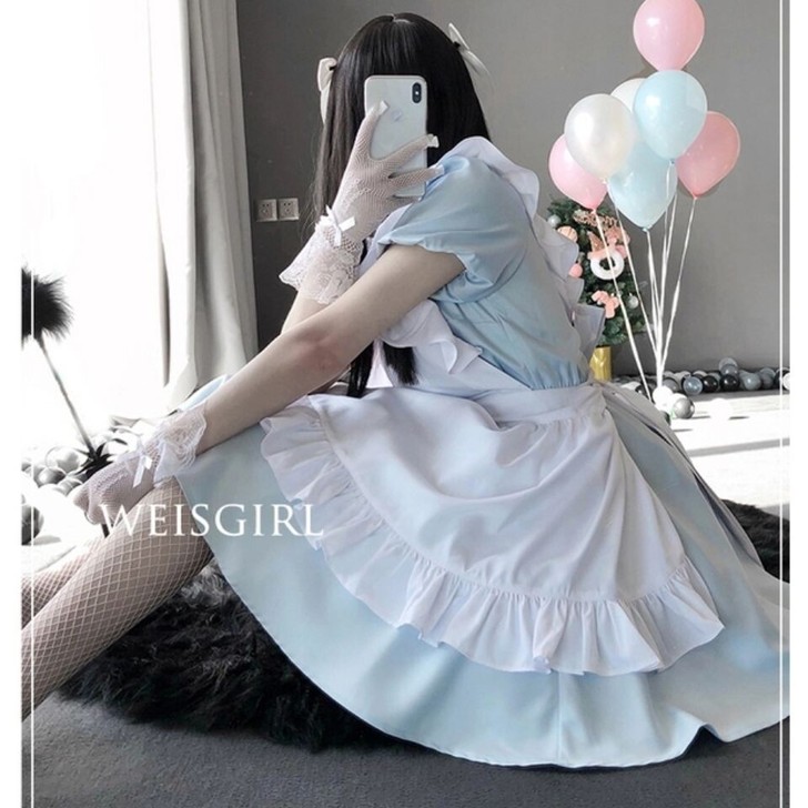 日系清纯可爱女仆套装cos女佣兔女郎演出服...