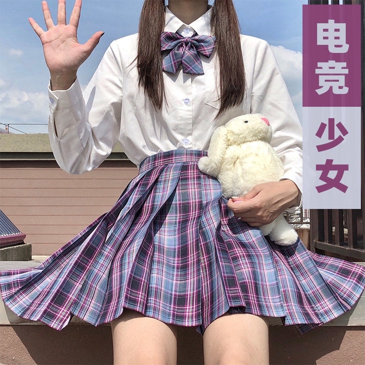 日系jk制服套装全套原创正版衬衫百褶裙夏季...